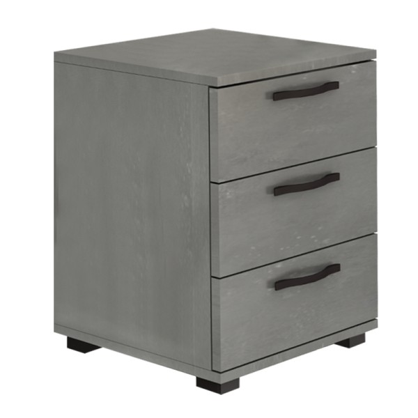 Κομοδίνο - Συρταριέρα γραφείου Roco Megapap χρώμα γκρι σκυροδέματος 40x39x57εκ.