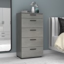 Συρταριέρα Helia Megapap χρώμα γκρι σκυροδέματος 60x44x108εκ.