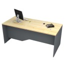 Γραφείο επαγγελματικό Venturo Megapap χρώμα ανθρακί - φυσικό οξιάς 180x80x75εκ.