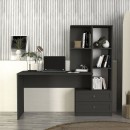 Γραφείο εργασίας Mantra Megapap χρώμα ανθρακί 150x60x152εκ.