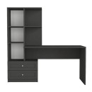 Γραφείο εργασίας Mantra Megapap χρώμα ανθρακί 150x60x152εκ.