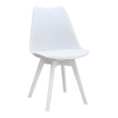 Σετ τραπεζαρία 5τμχ Darlen - Viva Megapap χρώμα καρυδί - λευκό 125x72x74εκ.