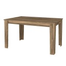 Σετ τραπεζαρία 5τμχ Darlen - Alma Megapap χρώμα καρυδί - μπεζ 125x72x74εκ.