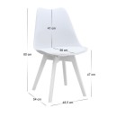 Σετ τραπεζαρία 5τμχ Darlen - Viva Megapap χρώμα sencron black - λευκό 125x72x74εκ.