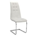 Σετ τραπεζαρία 5τμχ Darlen - Vela Megapap χρώμα sencron black - λευκό 125x72x74εκ.