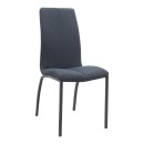 Σετ τραπεζαρία 5τμχ Darlen - Fina Megapap χρώμα sencron black - ανθρακί 125x72x74εκ.