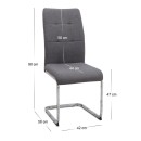 Σετ τραπεζαρία 5τμχ Darlen - Laura Megapap χρώμα sencron black - γκρι 125x72x74εκ.