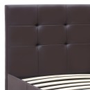 Κρεβάτι Sissy Megapap από τεχνόδερμα χρώμα καφέ 160x200εκ.