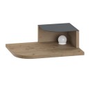 Κομοδίνο επιτοίχιο Luno Megapap με LED χρώμα sepet oak 40x30x16,2εκ.