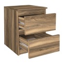 Κομοδίνο Breve Megapap χρώμα καρυδί 39,8x41,8x55εκ.