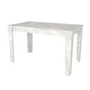 Σετ τραπεζαρία 5τμχ Darlen - Alma Megapap χρώμα λευκό εφέ μαρμάρου - γκρι 125x72x74εκ.