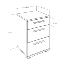 Κομοδίνο - Συρταριέρα γραφείου Trendline Megapap χρώμα καρυδί 40x39x57εκ.