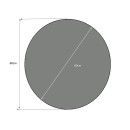 Καθρέπτης τοίχου Losta Megapap χρώμα λευκό 60x60x2,2εκ.