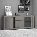 Μπουφές Ocean Megapap χρώμα γκρι σκυροδέματος 210x45x86εκ.