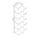 Βιβλιοθήκη - Ραφιέρα τοίχου Ogden Megapap χρώμα pine oak 34,5x30x180εκ.