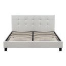 Κρεβάτι Sissy Megapap από τεχνόδερμα χρώμα λευκό 160x200εκ.