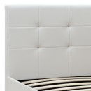 Κρεβάτι Sissy Megapap από τεχνόδερμα χρώμα λευκό 160x200εκ.