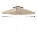 Ομπρέλα επαγγελματική Juno Megapap τηλεσκοπική αλουμινίου χρώμα εκρού 3x3m.