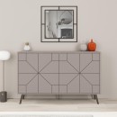 Μπουφές Dune Megapap χρώμα ανοιχτή μόκα 123x35x77,4εκ.