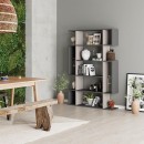 Βιβλιοθήκη Mito Megapap χρώμα ανοιχτή μόκα - ανθρακί 108x25x161εκ.