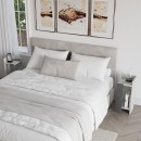 Κομοδίνο Elos Megapap σετ 2 τεμαχίων χρώμα λευκό αντικέ - γκρι ρετρό 25x27x60εκ.