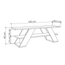 Έπιπλο τηλεόρασης Farfalla Megapap χρώμα λευκό αντικέ 120x33,5x40εκ.