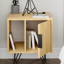 Κομοδίνο Glynn Megapap χρώμα sapphire oak 50,2x44,6x60εκ.