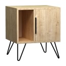 Κομοδίνο Glynn Megapap χρώμα sapphire oak 50,2x44,6x60εκ.