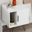 Κομοδίνο Glynn Megapap χρώμα λευκό 50,2x44,6x60εκ.