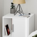 Κομοδίνο Glynn Megapap χρώμα λευκό 50,2x44,6x60εκ.