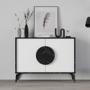 Μπουφές Gora Megapap χρώμα μαύρο εφέ μαρμάρου - λευκό 110x35,6x82εκ.