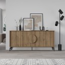 Μπουφές Gora Megapap χρώμα ανοιχτό καρυδί 180x35,6x82εκ.