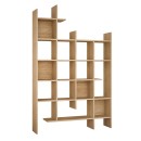 Βιβλιοθήκη Manco Megapap χρώμα sapphire oak 122x25,5x188εκ.