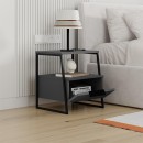 Κομοδίνο Pal Megapap χρώμα ανθρακί 45x40x50εκ.