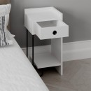 Κομοδίνο Sirius Megapap δεξί χρώμα λευκό 32x30x61εκ.