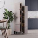 Ντουλάπι κουζίνας/μπάνιου - Παπουτσοθήκη Stair Megapap χρώμα ανοιχτή μόκα 62,2x37,4x156εκ.