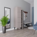 Ντουλάπι κουζίνας/μπάνιου - Παπουτσοθήκη Stair Megapap χρώμα ανοιχτή μόκα 62,2x37,4x156εκ.