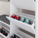 Παπουτσοθήκη Dude Megapap χρώμα λευκό 104,8x26x118,5εκ.