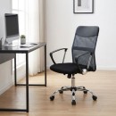 Καρέκλα γραφείου Franco Megapap με ύφασμα Mesh χρώμα γκρι - μαύρο 59x57x95/105εκ.