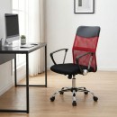 Καρέκλα γραφείου Franco Megapap με ύφασμα Mesh χρώμα κόκκινο - μαύρο 59x57x95/105εκ.