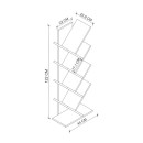 Βιβλιοθήκη Milton Megapap χρώμα pine oak 44x22x121εκ.