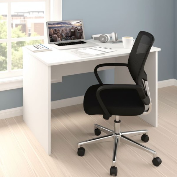 Γραφείο εργασίας Kalen Megapap χρώμα λευκό 90x60x74εκ.