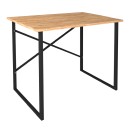 Γραφείο εργασίας Rilke Megapap χρώμα μαύρο - pine oak 90x60x75εκ.