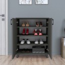 Ντουλάπι κουζίνας/μπάνιου - Παπουτσοθήκη Lilly Megapap χρώμα ανθρακί 72x32,5x88εκ.