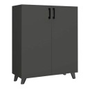 Ντουλάπι κουζίνας/μπάνιου - Παπουτσοθήκη Lilly Megapap χρώμα ανθρακί 72x32,5x88εκ.