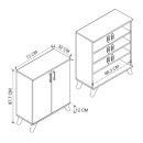 Ντουλάπι κουζίνας/μπάνιου - Παπουτσοθήκη Lilly Megapap χρώμα ανθρακί 72x32,5x88εκ.