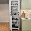 Ντουλάπα κουζίνας/μπάνιου Charlie Megapap χρώμα λευκό 62,6x35,8x186εκ.