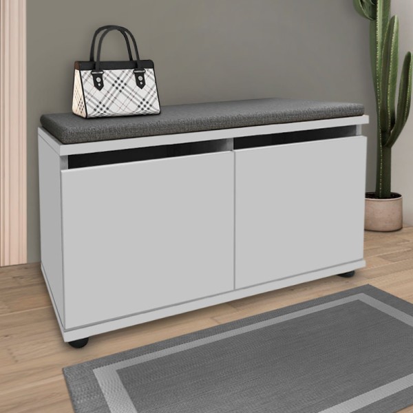 Παπουτσοθήκη Twain Megapap 8 ζευγών χρώμα λευκό 80x35x42εκ.