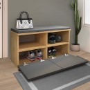 Παπουτσοθήκη Twain Megapap 8 ζευγών χρώμα sapphire oak - ανθρακί 80x35x42εκ.