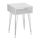 Κομοδίνο Scott Megapap χρώμα λευκό 40x30x60εκ.